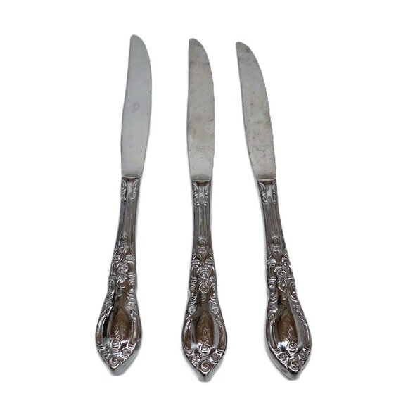 F.B. Rogers Modern Knife Lot x3 Butter Towle Napoli Stainless Korea Discontinued - Picture 2 of 4